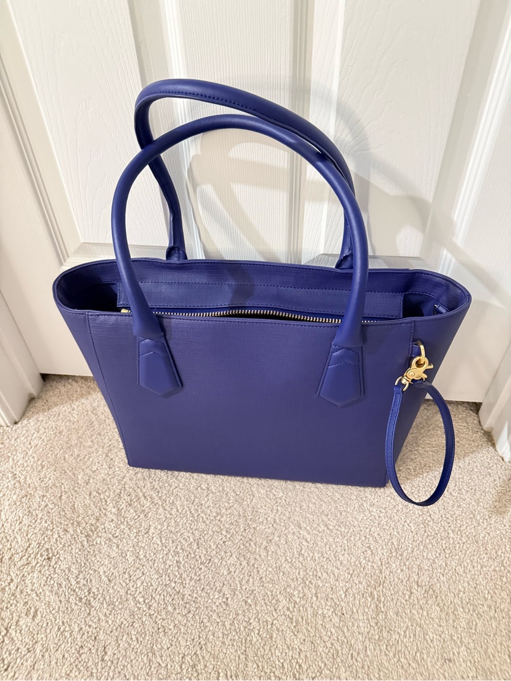 Dagne Dover Royal Blue Structured Tote with Wristlet